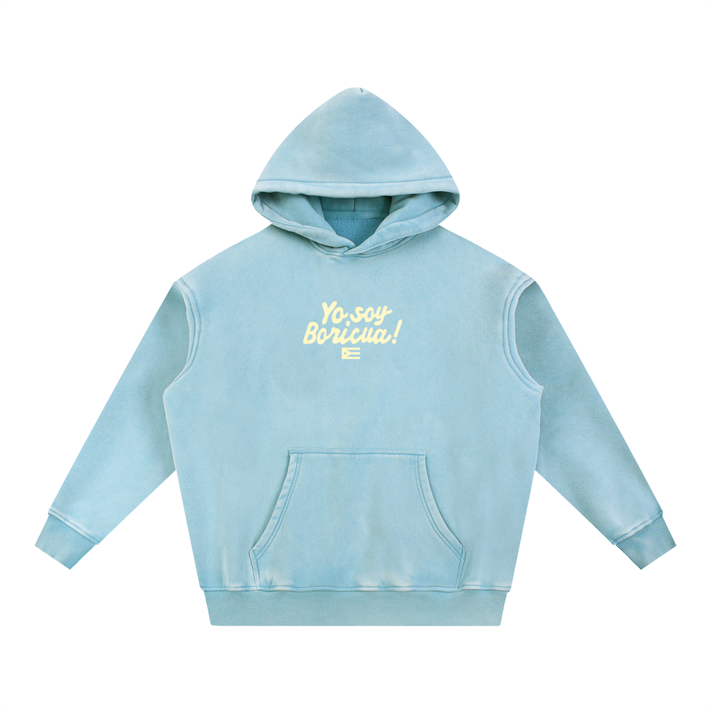 HPU "YO SOY" Snow Wash Fleece Oversize Hoodie