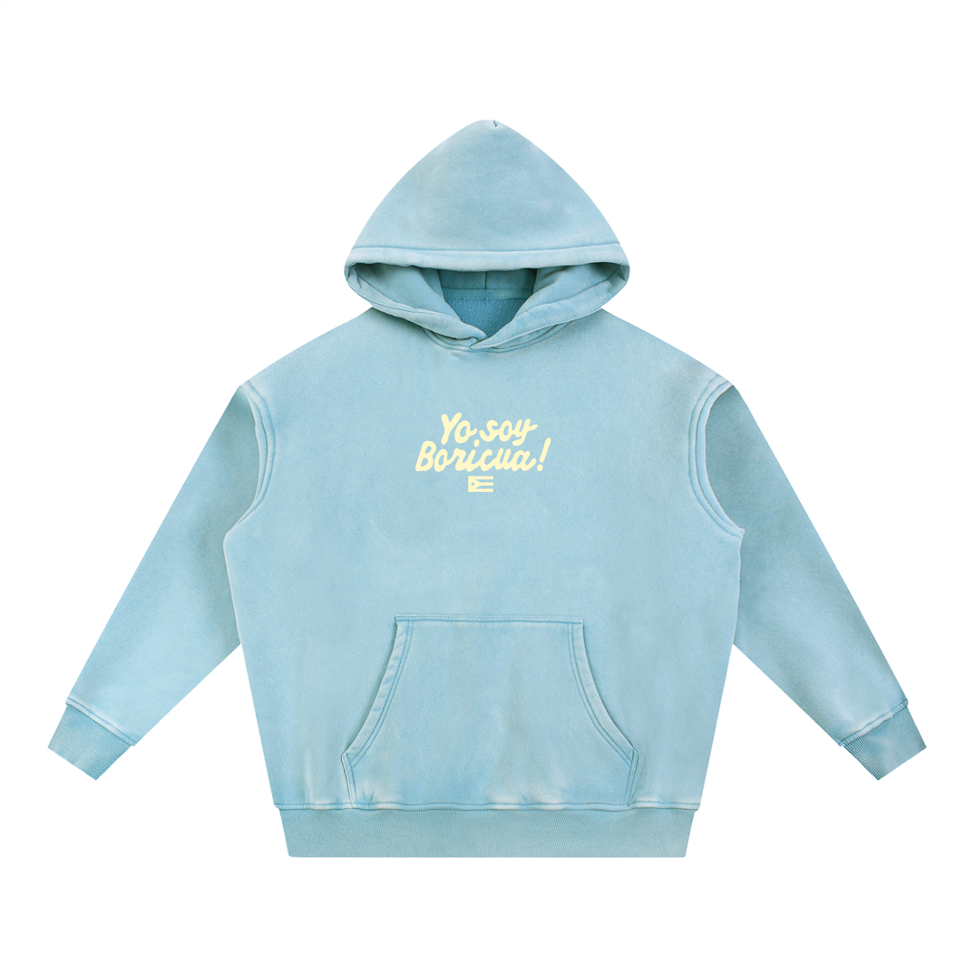 HPU "YO SOY" Snow Wash Fleece Oversize Hoodie