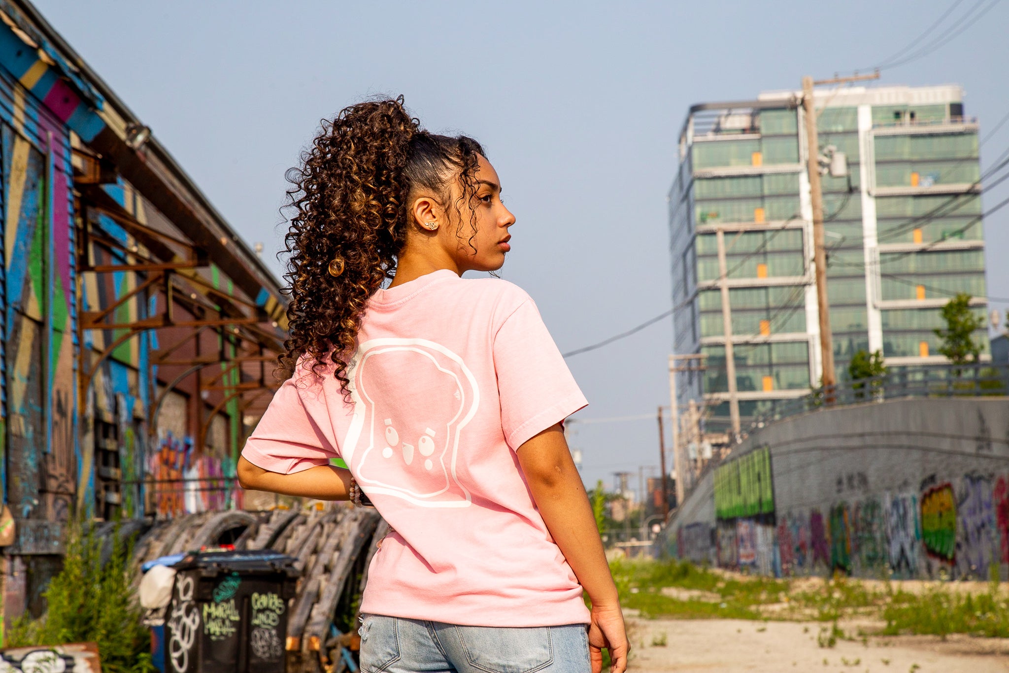 PALE PINK MARSHMALLOW PUFF TOASTY OVERSIZED TEE