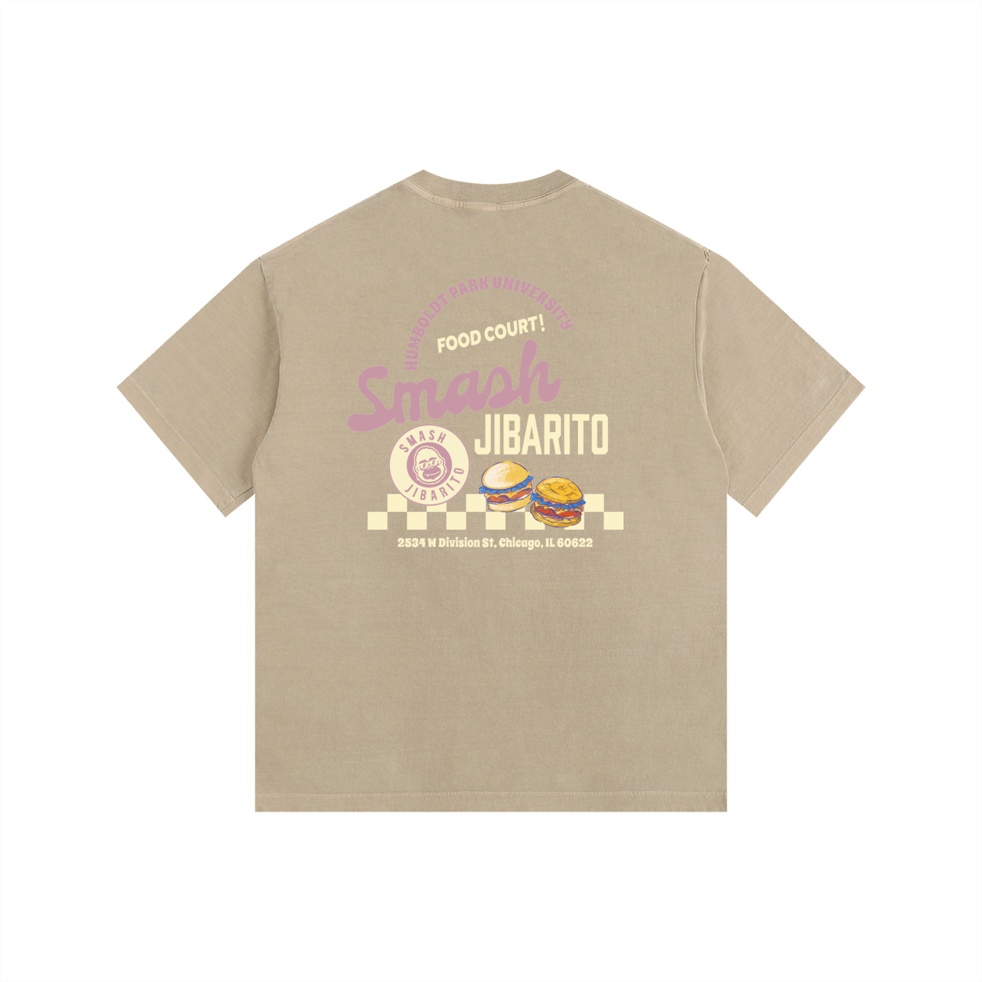"DINER" TEE PINK VARIANT EXTENDED SIZES